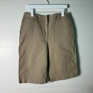 Talbots Long Shorts Stretch Tan Size 12